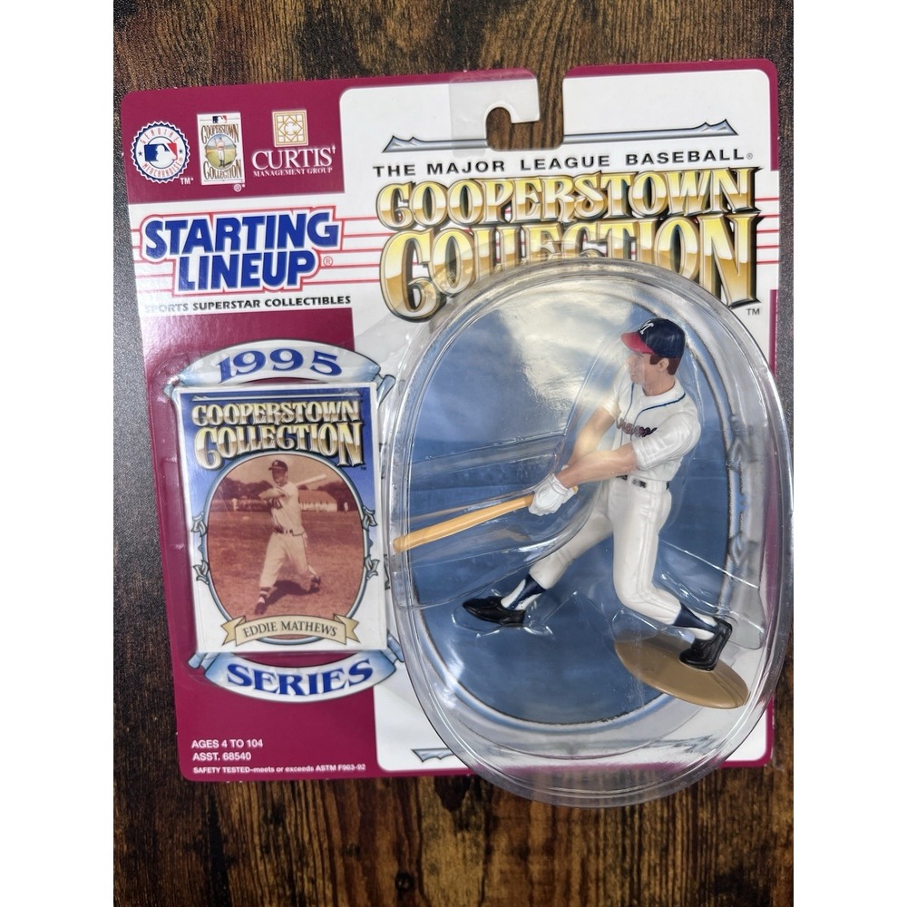 1995 STARTING LINEUP KENNER NIP COOPERSTOWN EDDIE MATHEWS MILWAUKEE BRAVES